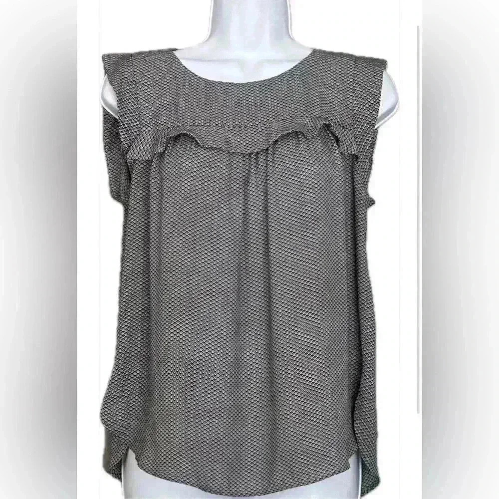 Loft Ann Taylor Black and White Blouse (51)